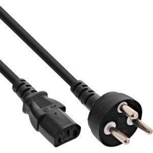 kabel zasilający Dania Typ K męski / 3pin IEC C13 męski, 1,8m