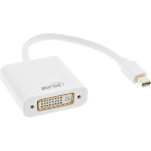 Adapter Mini DisplayPort męski / DVI-D 24+1 żeński biały, 0,15 m