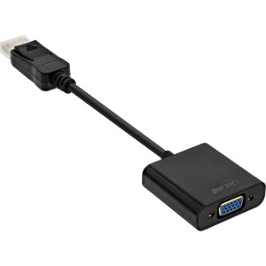 Podstawowy kabel adaptera DisplayPort, męski DP / żeński VGA, czarny 0,15 m