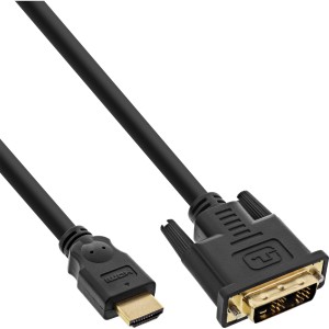 Kabel HDMI na DVI męski / 18+1 męski pozłacany 1m