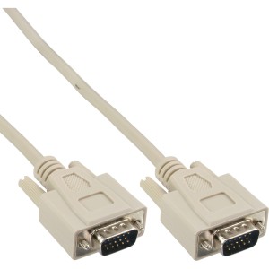 Kabel VGA 15 Pin HD męski / męski beżowy 2m