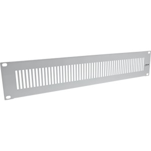Panel żaluzjowy 19" perforowany, 1U, szary RAL 7035