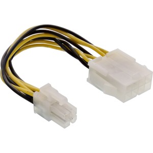 Zasilacz płyty głównej ATX 2.0/EPS 8pin / 12V ATX1.3 4pin 0,15m