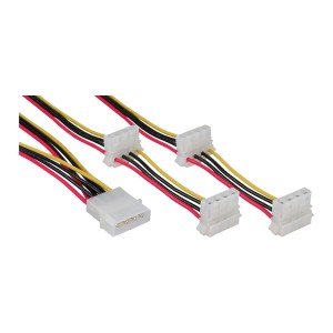 Zasilanie wewnętrzne 1x 4pin Molex / 4x 4pin Molex 0,45 m + 0,55 m