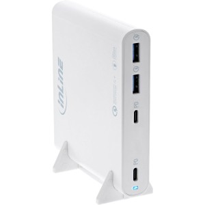 Zasilacz USB, ładowarka GaN, 4-portowy, 2x USB-C + 2x USB-A, 120W, biały