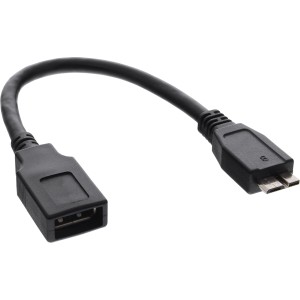 Kabel przejściowy Micro USB 3.0 OTG Micro B męski na USB typu A żeński 0,15 m