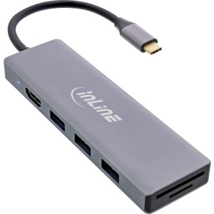 Koncentrator wielofunkcyjny USB 3.2 typu C (3x USB-A + USB-C, czytnik kart, HDMI, OTG