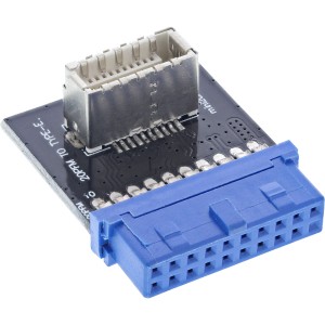 Wewnętrzny adapter USB 3.0 na USB 3.1 z kluczem B na panelu przednim