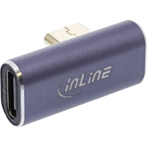 Adapter USB4, USB-C męski/żeński, pionowy, prawy/lewy, kątowy