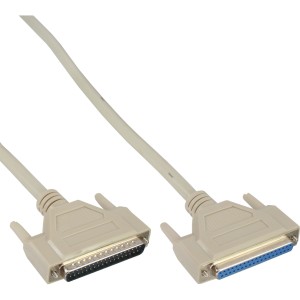 Szeregowy kabel przedłużający formowany DB37 męski / żeński, bezpośrednio szary 3m