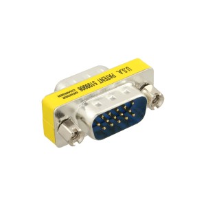 Adapter DB15 HD VGA / S-VGA męski / męski
