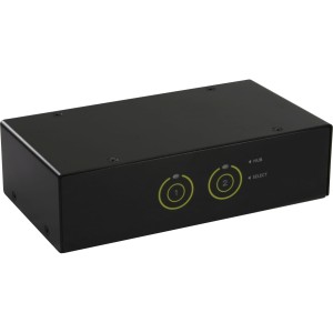 Biurkowy przełącznik KVM, 2-portowy, HDMI, koncentrator USB 3.0, z dźwiękiem