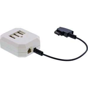Adapter TAE TAE-F niemiecki męski / TAE NFF + RJ11 6P4C żeński 0,2m