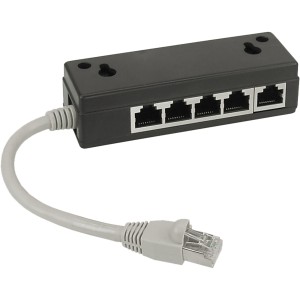 Rozdzielacz ISDN 5x RJ45 żeński 15cm Kabel z rezystorami końcowymi