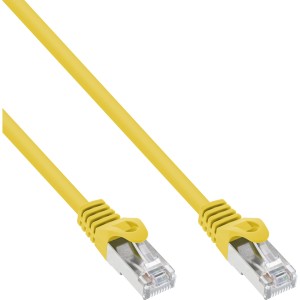 Kabel krosowy F/UTP kat.5e żółty 0,3m