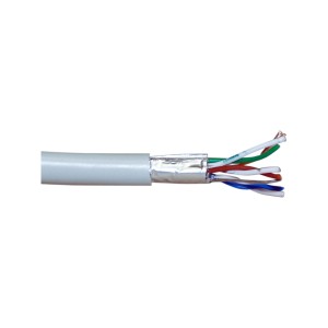 Kabel krosowy F/UTP kat.5e AWG26 CCA PVC szary 100m