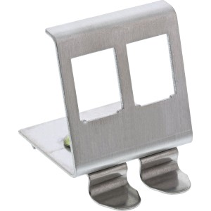 Uchwyt Keystone na szynę DIN, 2-portowy, metalowy