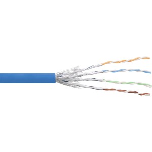 Kabel krosowy S/FTP PiMF kat.6 niebieski AWG27 PVC CU 100m