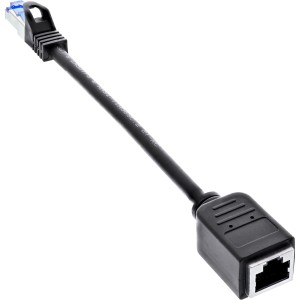 przedłużacz kabla krosowego, zabezpieczenie RJ45, S/FTP (PiMf), kat.6A, 0,2m