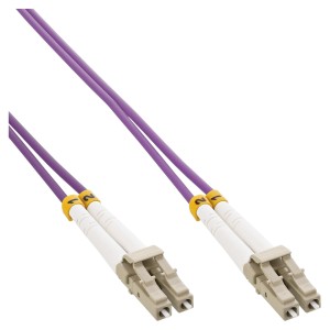 Kabel światłowodowy duplex LC/LC 50/125µm OM4 1m