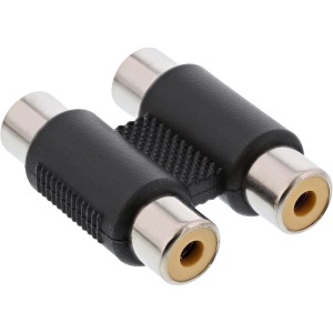 Adapter audio 2x RCA żeńskie/żeńskie