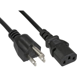 40szt. Kabel zasilający typu Bulk-Pack, męski USA / 3-pinowy męski IEC C13, 1,8 m