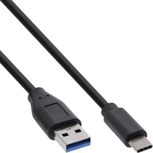 100szt. Kabel USB 3.2 Bulk-Pack, męski USB-C na USB-A, czarny, 1m