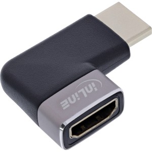 Adapter HDMI, wtyk/gniazdo HDMI A, 90° w prawo, 8K UHD