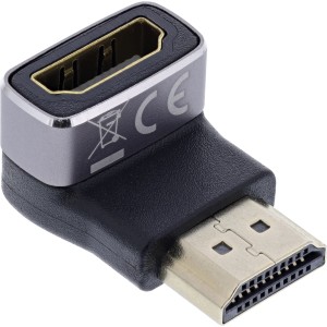 Adapter HDMI, wtyk/gniazdo HDMI A, 90° w dół, 8K UHD