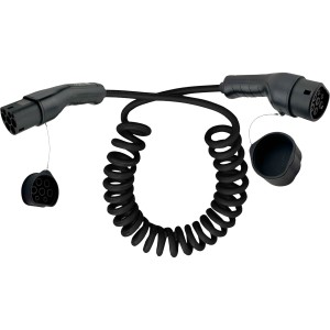 Spiralny kabel do ładowania samochodów elektrycznych EV 11kW Typ 2, 3-fazowy, 5m