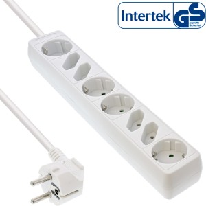 Listwa zasilająca 8-żyłowa, 4x CEE7/3 + 4x Euro CEE 7/16, biała, 1,5m