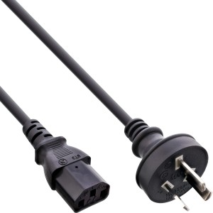 kabel zasilający, Australia do 3-pinowego męskiego IEC C13, 0,5 m