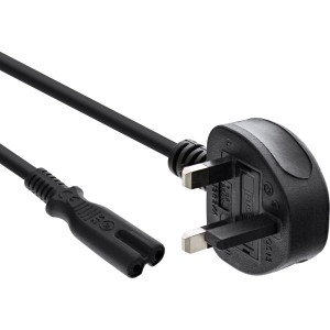 kabel zasilający męski angielski / żeński Euro 8, 1,8 m
