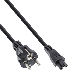 kabel zasilający typ F niemiecki / wtyk do notebooka "Myszka Miki" czarny 1m