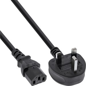 kabel zasilający Anglia męski / 3pin IEC C13 męski, 2m