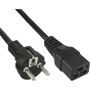 kabel zasilający 16A CEE 7/7 prosty / IEC320/C19 0,5m