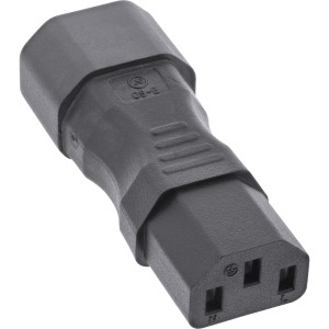 Zasilacz sieciowy IEC 60320 C14 / C13, 3-pinowy, zimne urządzenia