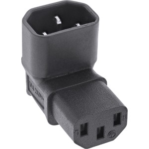 Zasilacz sieciowy IEC 60320 C14/C13, kątowy góra/dół, 3pin. Urządzenie IEC