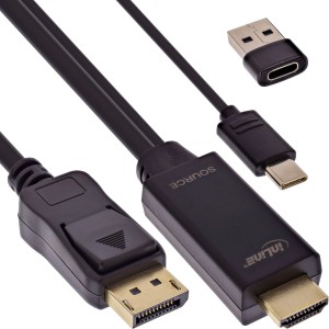 Kabel konwertujący HDMI na DisplayPort, 4K/60 Hz, czarny, 1m