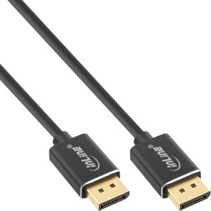 Kabel DisplayPort 1.4 Slim, 8K4K, czarny, pozłacane styki, 3m