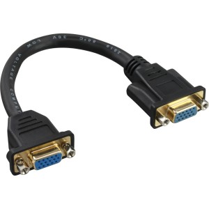Kabel adaptera VGA 15 pinów VGA żeński/żeński 0,2m