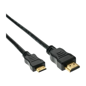 Kabel mini HDMI, High Speed ​​HDMI®, AM/CM, pozłacany, 1m
