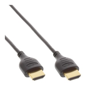 Kabel HDMI High Speed ​​z Ethernetem, AM/AM, super cienki, czarno-złoty, 1m