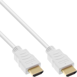 Kabel HDMI High Speed ​​z Ethernetem, M/M, biały, złote styki, 3m