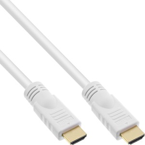 Kabel HDMI High Speed ​​z Ethernetem, 4K2K, M/M, biały, złote styki, 10m