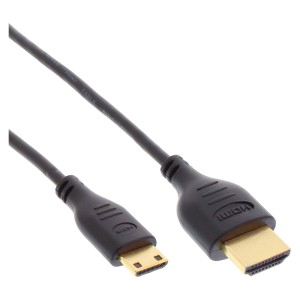 Kabel HDMI High Speed ​​z Ethernetem, AM/CM, super cienki, czarno-złoty, 1,5 m