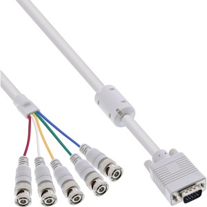 Kabel VGA BNC 5x BNC / HD 15 męski 5m