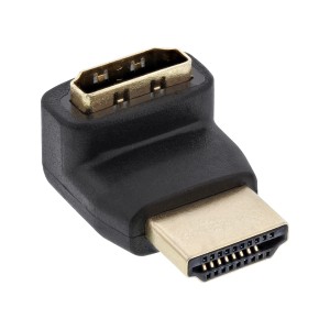 Adapter HDMI, męski/żeński, pod kątem, złote styki, 4K2K