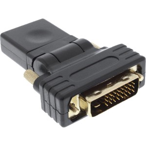 Adapter HDMI na DVI HDMI żeńskie / DVI męskie elastyczne, pozłacane 4K2K