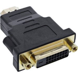 Adapter HDMI na DVI męski / 24+1 żeński, pozłacany, 4K2K